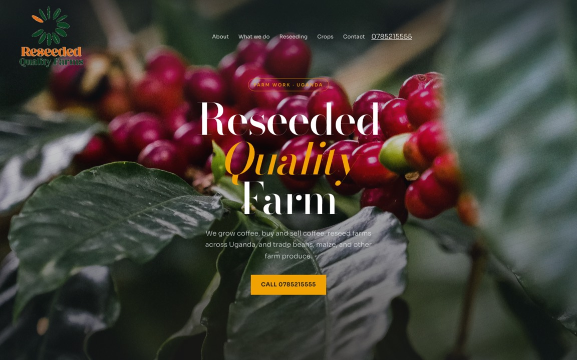 Reseeded Quality Farm website